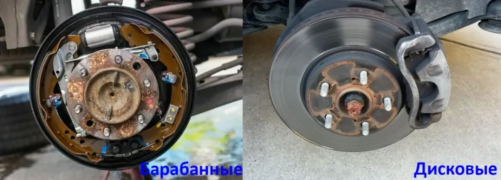 Барабанні та дискові гальма: порівняння конструкції — барабанний механізм і гальмівний диск із супортом