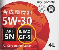 Японское моторное масло 5W-30, сертифицированное по стандартам ILSAC GF-5 и API SN.