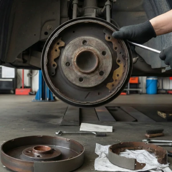 Заміна барабанних колодок. Гальмівні барабани