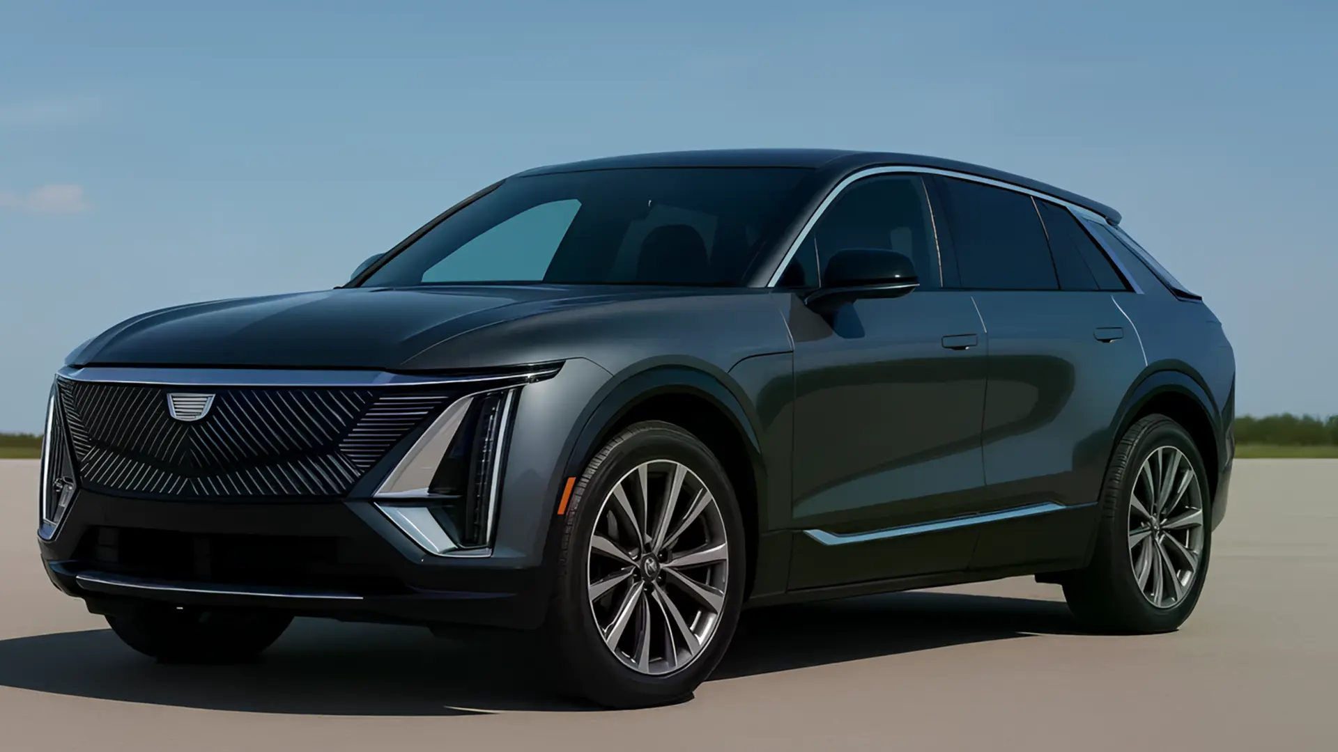 Cadillac виходить на ринок Бразилії з новим електричним кросовером, вид спереду збоку