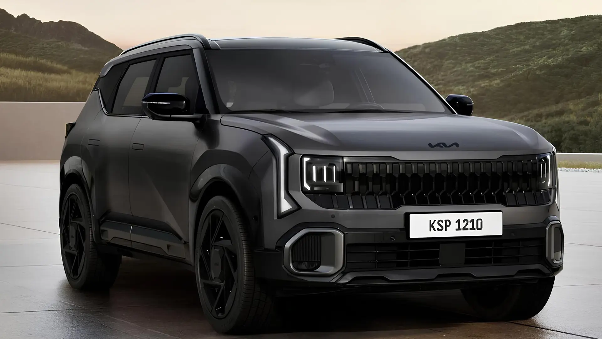 Kia офіційно привезе в Європу Seltos, темний кросовер вид спереду збоку