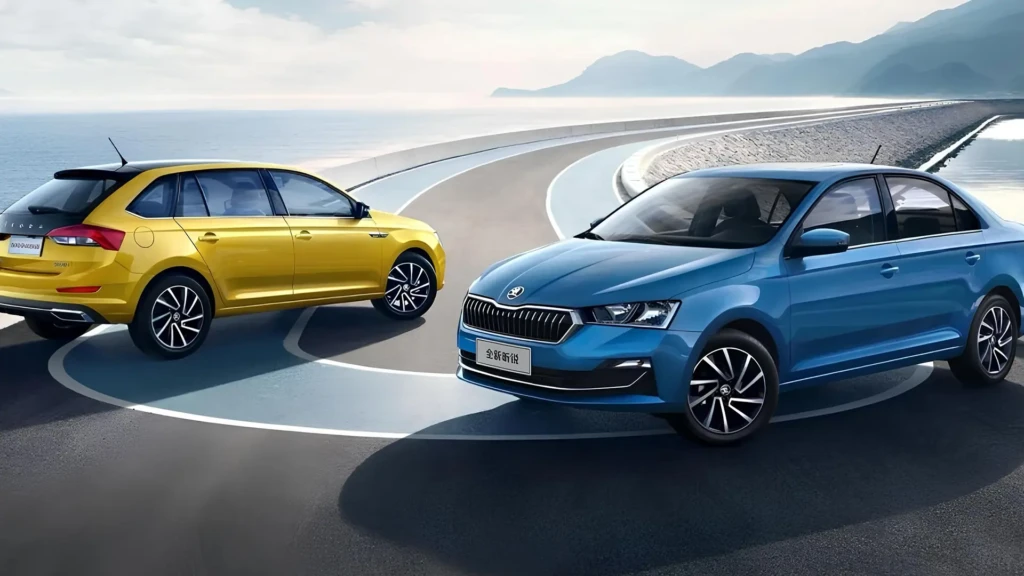 Skoda залишає Китай, дві моделі Skoda на ілюстрації ринку бренду