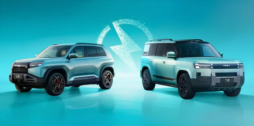 Leopard Titanium 3 Flash Charge Edition: два електричних позашляховики на студійному фоні