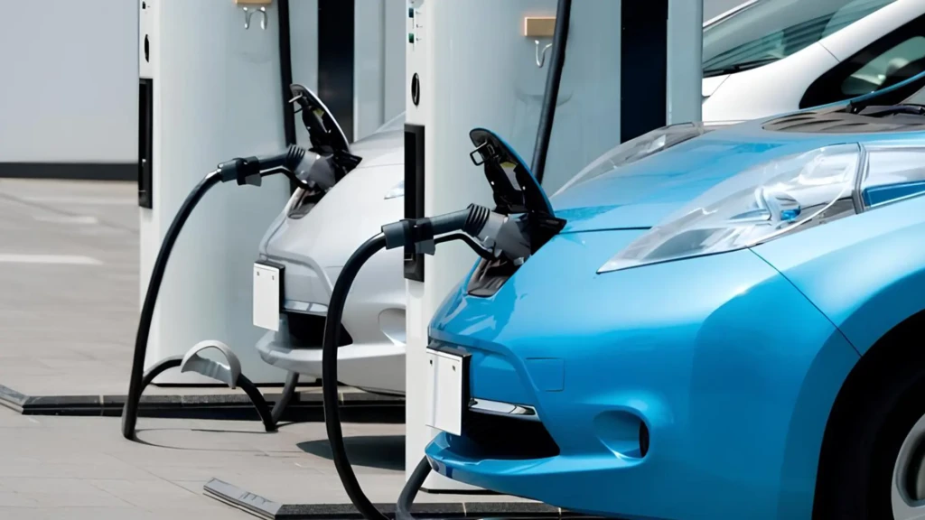 Електромобілі підключені до зарядних станцій як ілюстрація до теми надійності електрокарів порівняно з авто з ДВЗ