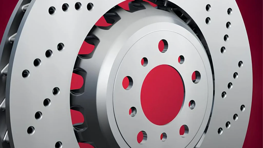 Гальмівний диск Formula:Z з перфорацією крупним планом
