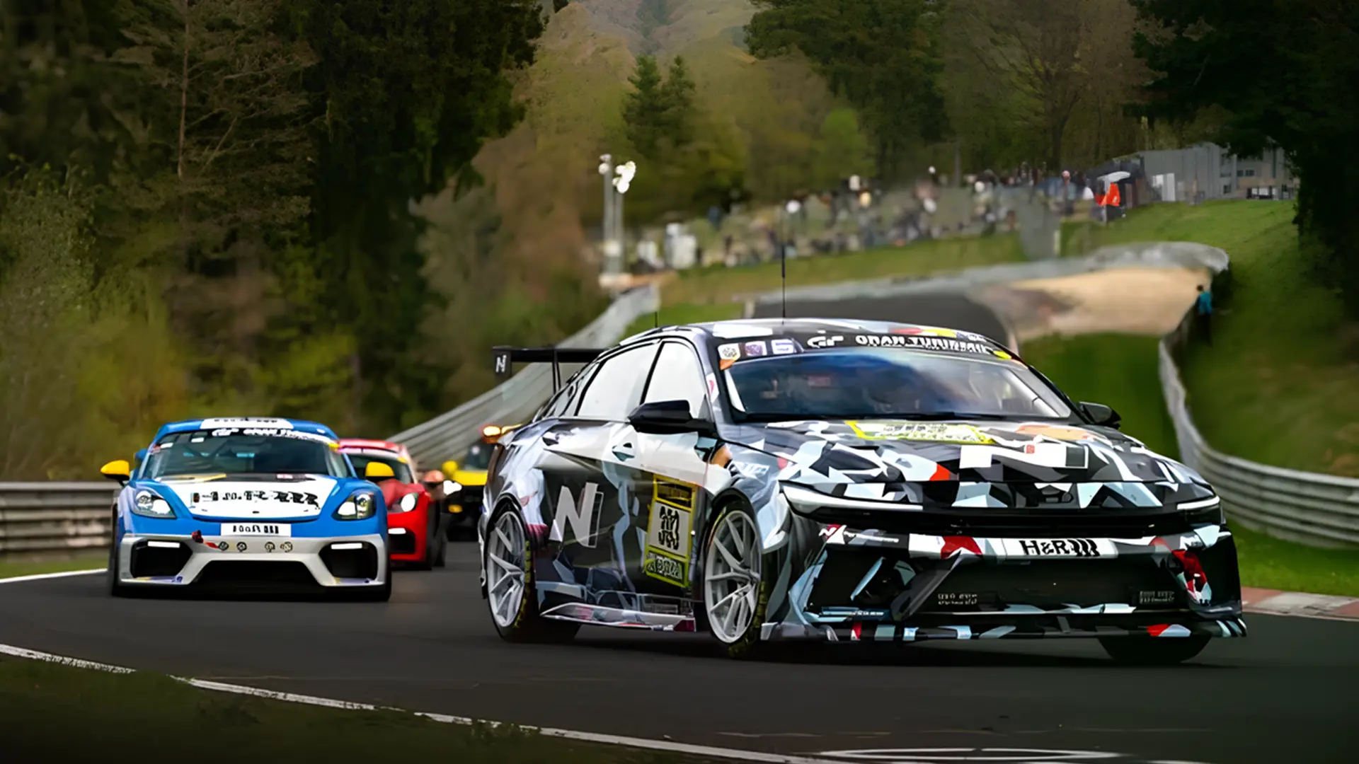 Гоночний автомобіль Hyundai N з новим двигуном на трасі