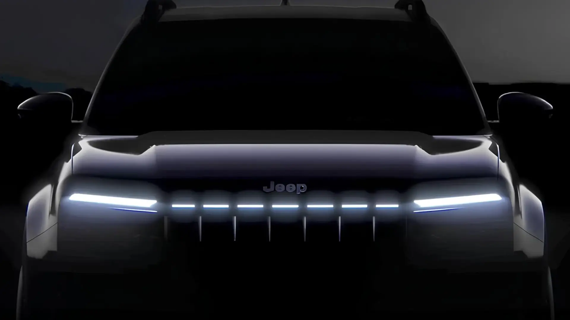 Оновлений Jeep Avenger з підсвіченою передньою оптикою в темряві