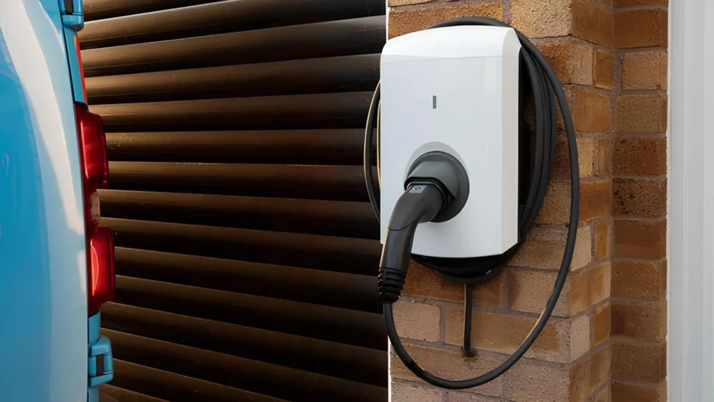 Зарядка електромобіля від настінної зарядної станції