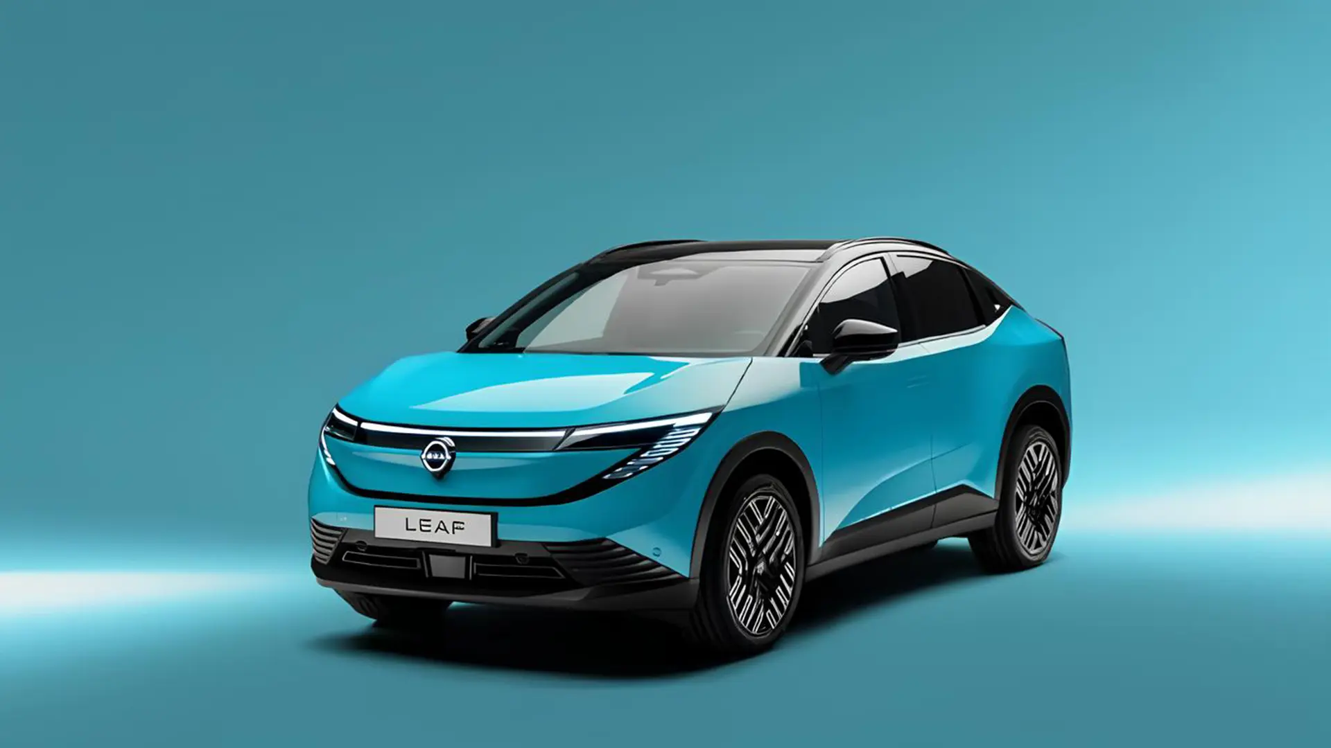 Блакитний Nissan Leaf як приклад авто, що швидко втрачає у ціні