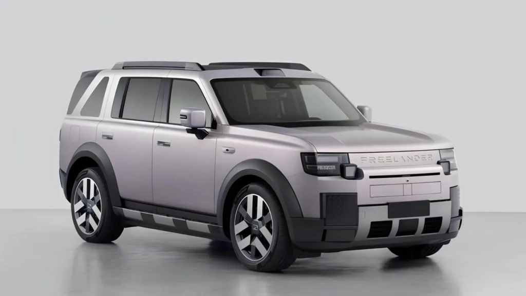 Світлий Freelander 8 у студійному ракурсі на сірому фоні